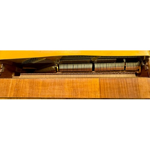 309 - AN IRONFRAME OVERSTRUNG EAVESTAFF PIANETTE MINI PIANO 'THE MINI ROYAL' MODEL - APPROX 145CM.W