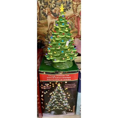 214 - BOXED LED CERAMIC CHRISTMAS TREE