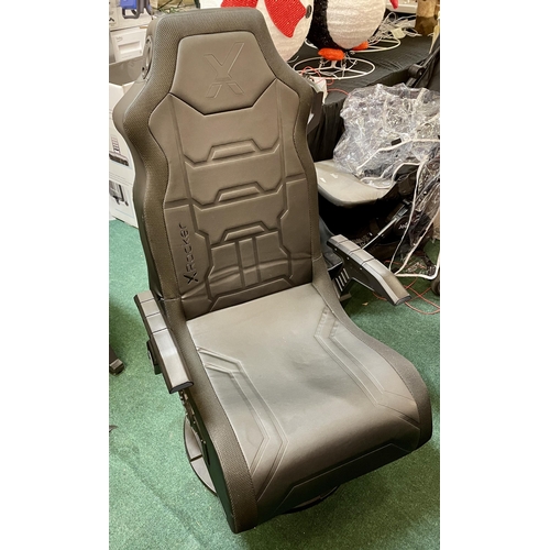 240 - X-ROCKER GAMING CHAIR - UNABLE TO TEST AS NO POWER PACK - SCUFF TO ONE SIDE