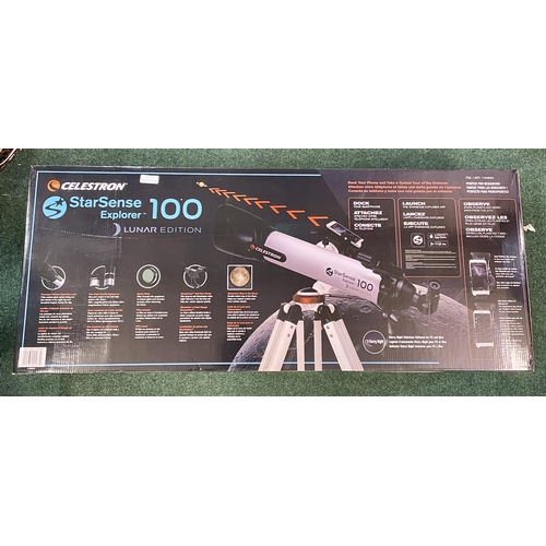 259 - BOXED CELESTRON STAR SENSE EXPLORER 100 LUNAR EDITION TELESCOPE