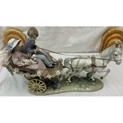 480 - LLADRO 5718 - A RIDE IN THE PARK LTD ED NO. 658 OF 1000 -LLADRO BOX BUT NOT ORIGINAL - Designer:  An... 