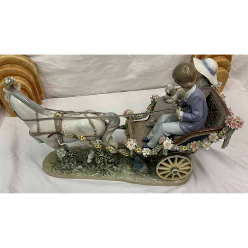 480 - LLADRO 5718 - A RIDE IN THE PARK LTD ED NO. 658 OF 1000 -LLADRO BOX BUT NOT ORIGINAL - Designer:  An... 