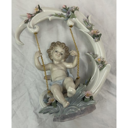 482 - SIGNED LLADRO 1739 HEAVENLY SWING Sculptor: José Puche Year Issued: 1991 Year Retired: 2001