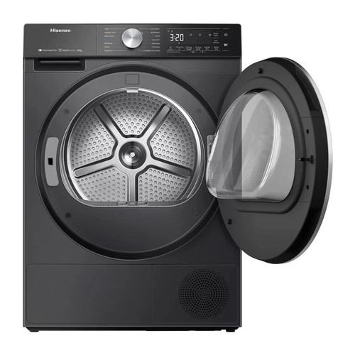 84 - HISENSE DH5S102BB 10KG HEAT PUMP DRYER IN BLACK - A+++, 10kg Capacity, HeatPump Technology, Freestan... 