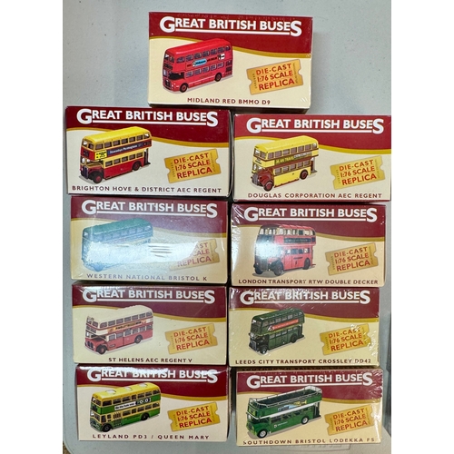 282 - ATLAS EDITION COLLECTABLE MODELS: GREAT BRITISH BUSES 9X BUSES - Atlas Editions 4655109 Bristol K - ... 