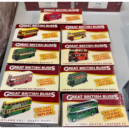 282 - ATLAS EDITION COLLECTABLE MODELS: GREAT BRITISH BUSES 9X BUSES - Atlas Editions 4655109 Bristol K - ... 