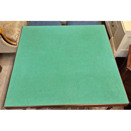 316 - A MODERN THURSTON FOLDING CARD TABLE IN GREEN