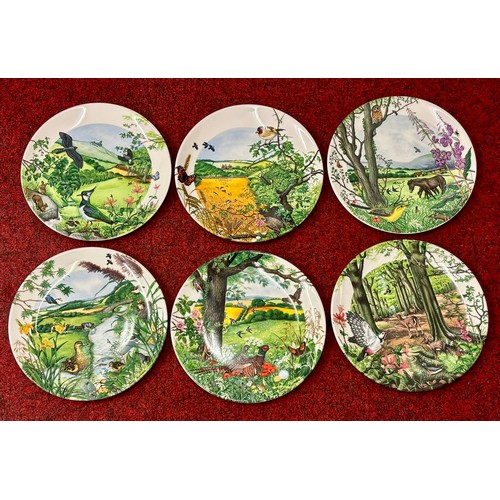 415 - SIX (6) WEDGWOOD COLLECTORS PLATES - COLIN NEWMAN'S COUNTRY PANORAMA - INCL. ROLLING HILLS & GRASSLA... 