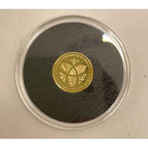 450 - THE 40TH ANNIVERSARY OF CONCORDE SOLID GOLD COMMEMORATIVE 9 CARAT GOLD COIN, 16MM, LTD EDITION OF 4,... 