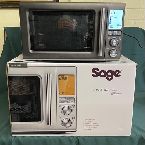 78 - BOXED SAGE THE COMBI WAVE 3 IN 1 MICROWAVE, AIRFRYER AND CONVECTION OVEN IN BLACK STAINLESS STEEL