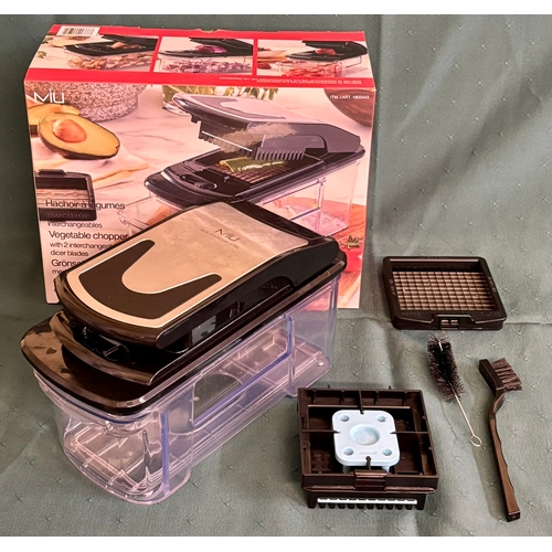107 - BOXED MIU VEGETABLE CHOPPER WITH DICER BLADES