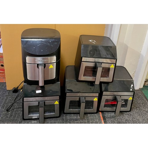 91 - 5 X GOURMIA DIGITAL AIR FRYERS - ALL WORK BUT PREVIOUS USE