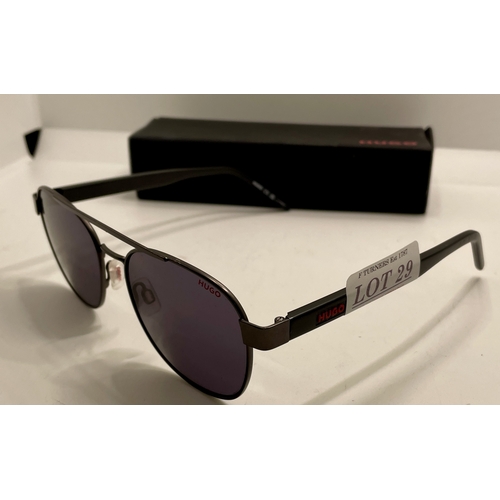 29 - PAIR OF HUGO BOSS SUNGLASSES IN ORIGINAL CASE - EX DISPLAY