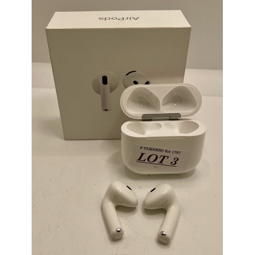 3 - BOXED APPLE AIRPODS 4TH GEN IN WIRELESS CHARGING CASE