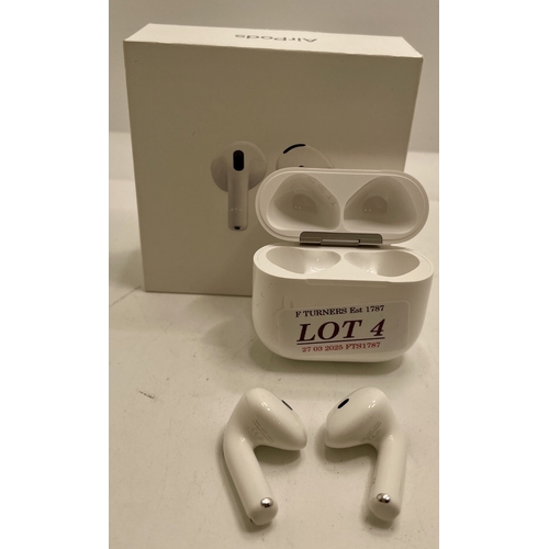 4 - BOXED APPLE AIRPODS 4TH GEN IN WIRELESS CHARGING CASE