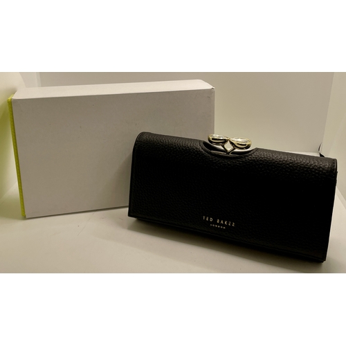 52 - BOXED TED BAKER TEARDROP CRYSTAL BOBBLE MATINEE WALLET IN BLACK - MODEL WXL-ALYYSAA