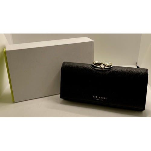 53 - BOXED TED BAKER TEARDROP CRYSTAL BOBBLE MATINEE WALLET IN BLACK - MODEL WXL-ALYYSAA