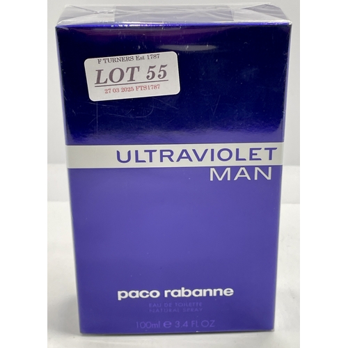 55 - PACO RABANNE ULTRAVIOLET MAN 100ML EAU DE TOILETTE NATURAL SPRAY