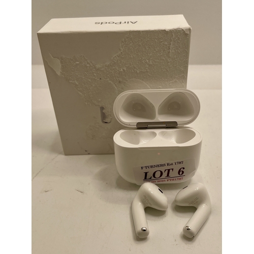 6 - BOXED APPLE AIRPODS 4TH GEN IN WIRELESS CHARGING CASE