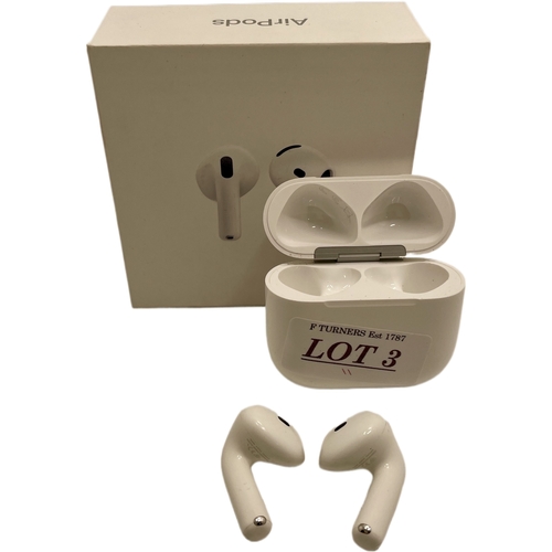 3 - BOXED APPLE AIRPODS 4TH GEN IN WIRELESS CHARGING CASE