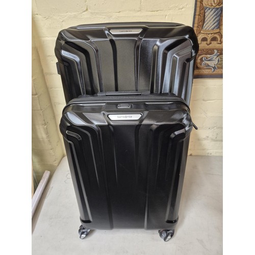 184 - SAMSONITE ENDURE 2 PIECE HARDSIDE SPINNER SUITCASE SET - LARGE AND CABIN IN BLACK