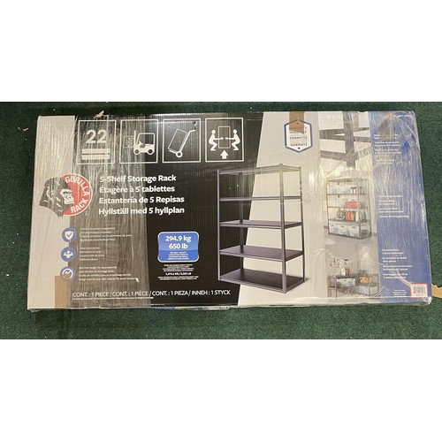 178 - BOXED Gorilla 5 Tier 6ft x 4ft x 2ft (183 x 122 x 61cm) Step Beam Heavy Duty Modular Storage Shelf R... 