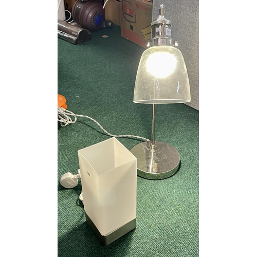 355 - A JOHN LEWIS REVIVAL TASK LAMP AND ONE OTHER TOUCH LAMP