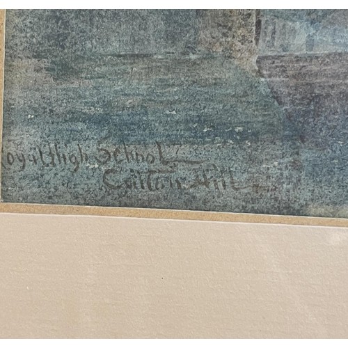 362 - X2 FRAMED EDINBURGH INTEREST WATERCOLOURS, ONE MARKED 'ROYAL HIGH SCHOOL CALTON HILL'AND SIGNED TO B... 