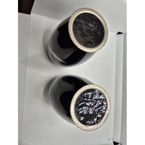 278 - A PAIR OF LOVELY EARLY 20TH C. JAPANESE Cloisonné VASES -EACH H:18CMS