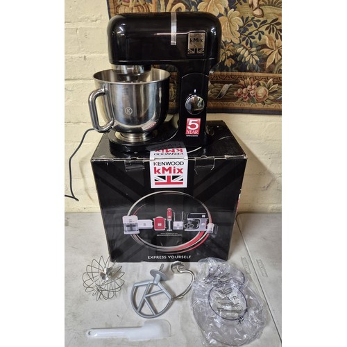 BOXED KENWOOD KMIX STAND MIXER WITH THREE PADDLES, COVER AND SPATULA ...