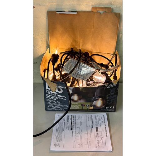 BOXED FEIT ELECTRIC 48FT LED VINTAGE STRING LIGHTS WITH BULBS