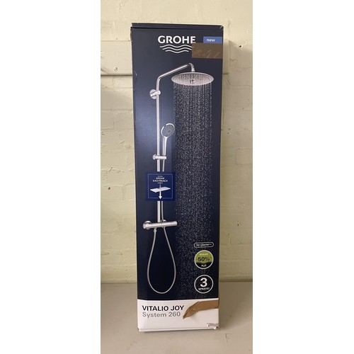 98 - BOXED GROHE VITALIO JOY 260 POWER SHOWER WITH FITTINGS - NOTE ONE HOT AND COLD TEMPERATURE SWITCH DG... 