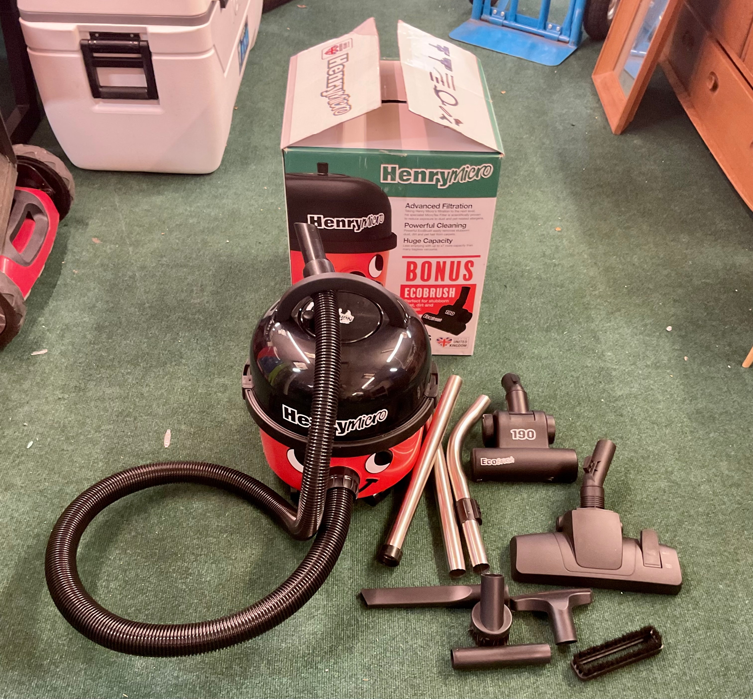 BOXED HENRY MICRO HVR300M VACUUM CLEANER WITH 2 X HEADS AND ACCESSORIES