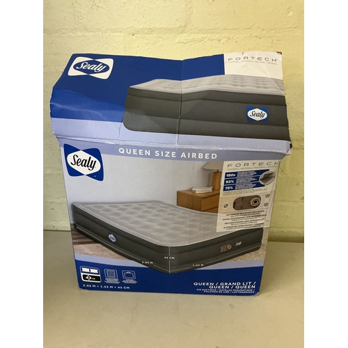 76 - BOXED QUEEN SIZE INFLATABLE MATTRESS WITH BUILT IN PUMP