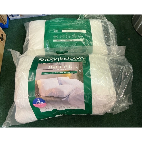 84 - PACKAGED SET OF THREE SNUGGLE DOWN LUXURY SIDE SLEEPER PILLOWS