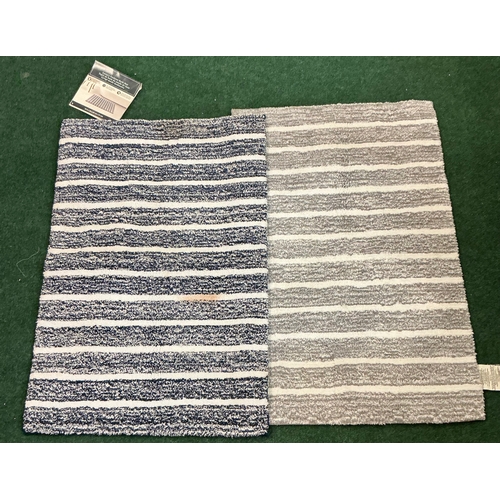86 - SET OF 2 MINERAL SPRING LUXURY FASHION BATH MATS - ONE SLIGHT SHOP SOILING