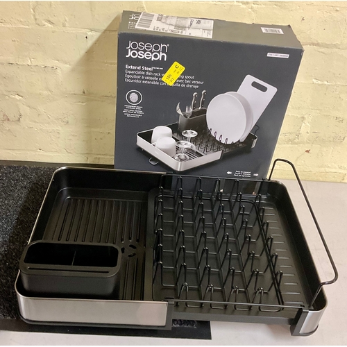 BOXED JOSEPH JOSEPH EXTEND STEEL DISH DRYING RACK