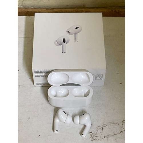 13 - BOXED APPLE AIRPOD PRO 2ND GEN WITH CHARGING CABLE AND EXTRA BUDS