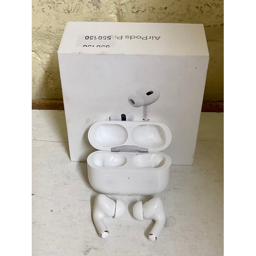 14 - BOXED APPLE AIRPOD PRO 2ND GEN WITH CHARGING CABLE AND EXTRA BUDS