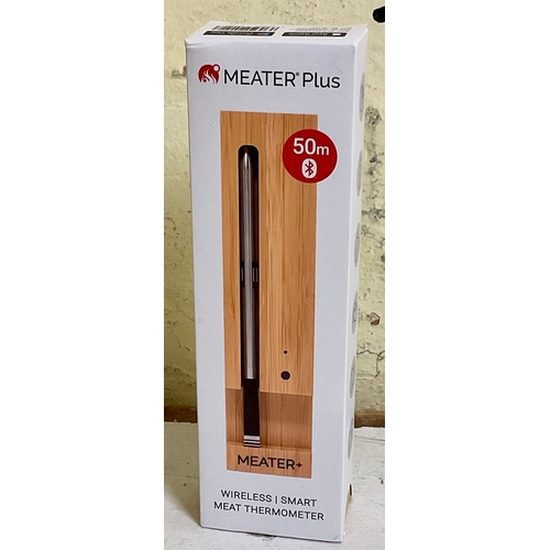 27 - BOXED MEATER PLUS+ WIRELESS SMART BLUETOOTH MEAT THERMOMETER UP TO 50M RANGE - SEALED IN BOX