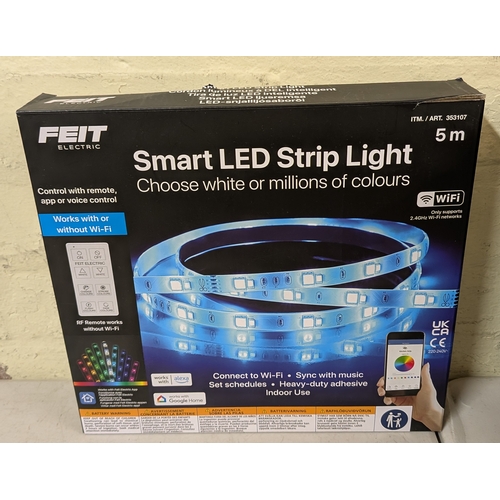 40 - BOXED FEIT ELECTRIC SMART LED STRIP LIGHT 5M WITH R/C