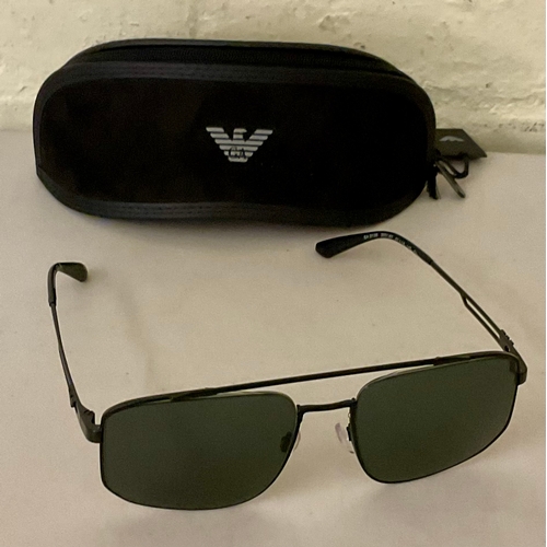 45 - PAIR OF EMPORIO ARMANI EA2139 SUNGLASSES IN BLACK WITH CASE