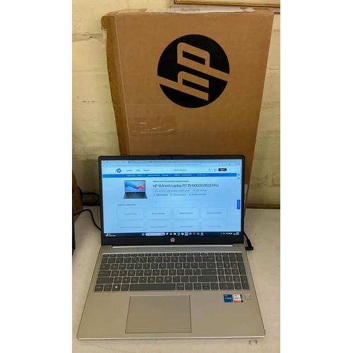 53 - BOXED HP 15.6” 15-FD0000 SPECS: INTEL I5 CPU, 512GB SSD, 16GB DDR4 RAM, FINGERPRINT UNLOCK IN SILVER... 
