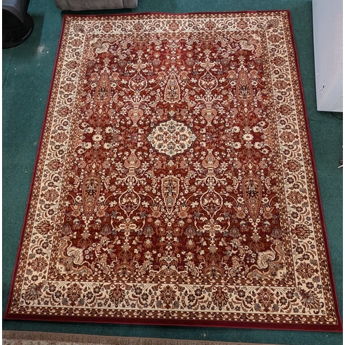 55 - GERTMENIAN THOMASVILLE TIMELESS CLASSIC ULTRA DENSITY HIGH WEAVE RUG IN RED 240CM X 305CM
