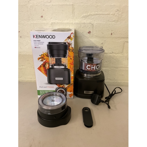 141 - BOXED KENWOOD DUO PREP 2 IN 1 CHOPPER AND GRINDER WITH HIGH SPEED METAL GRINDER