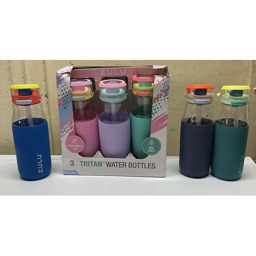 146 - PACKAGED SET OF X3 ZULU TRITAN WATER BOTTLES, TOGETHER WITH X3 OTHER TRITAN ZULU WATER BOTTLES (ALL ... 