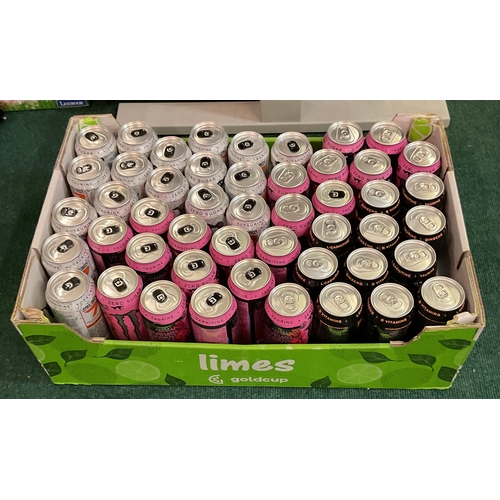 163 - BOX OF MIXED MONSTER ENERGY INCLUDING RUBY RED, PEACHES N CREAM AND ZERO