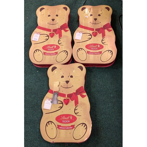 31 - SET OF 2 LINDT TEDDY BEAR ADVENT CALENDARS - BOTH  COMPLETE BUT SOME DOORS BEEN OPENED TOGETHER WITH... 