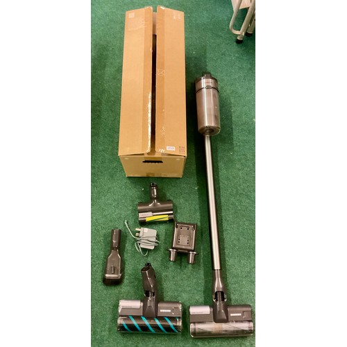 176 - BOXED SAMSUNG JET 75E STICK VACUUM CLEANER WITH 3 HEADS, 1 X ACCESSORY AND WALL CHARGER