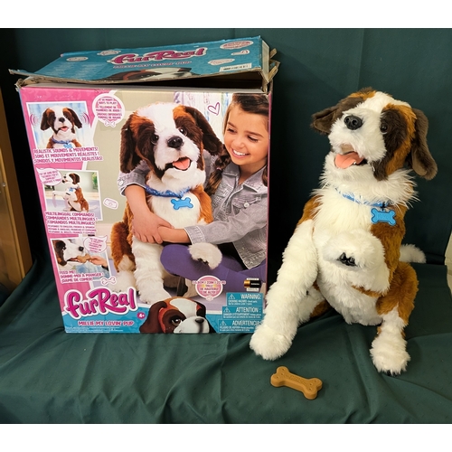 164 - BOXED FUR REAL MILLIE MY LOVIN PUP ANIMATRONIC DOG WITH BONE AND A HAIR BRUSH VOICE CONTROLLED 22 IN... 